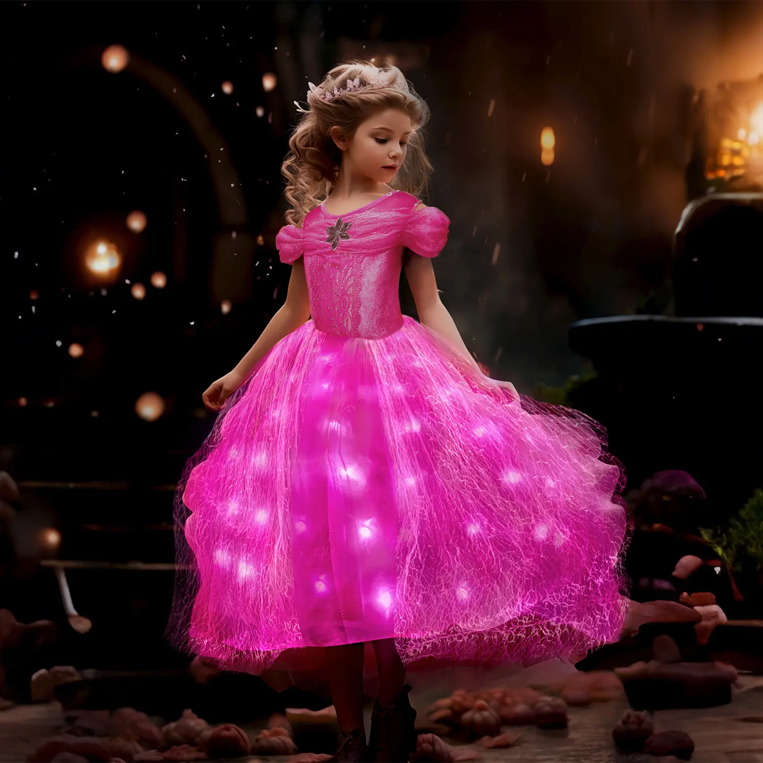 open lace back dress Amazon.com: Meland Princess Dresses for Girls