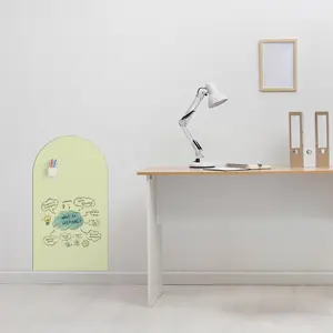 Light Magnetic Wall Decor Decal Arch, Chalkboard Surface, Self-Adhesive Classroom & Blackboard, Easy Peel & Stick Installation