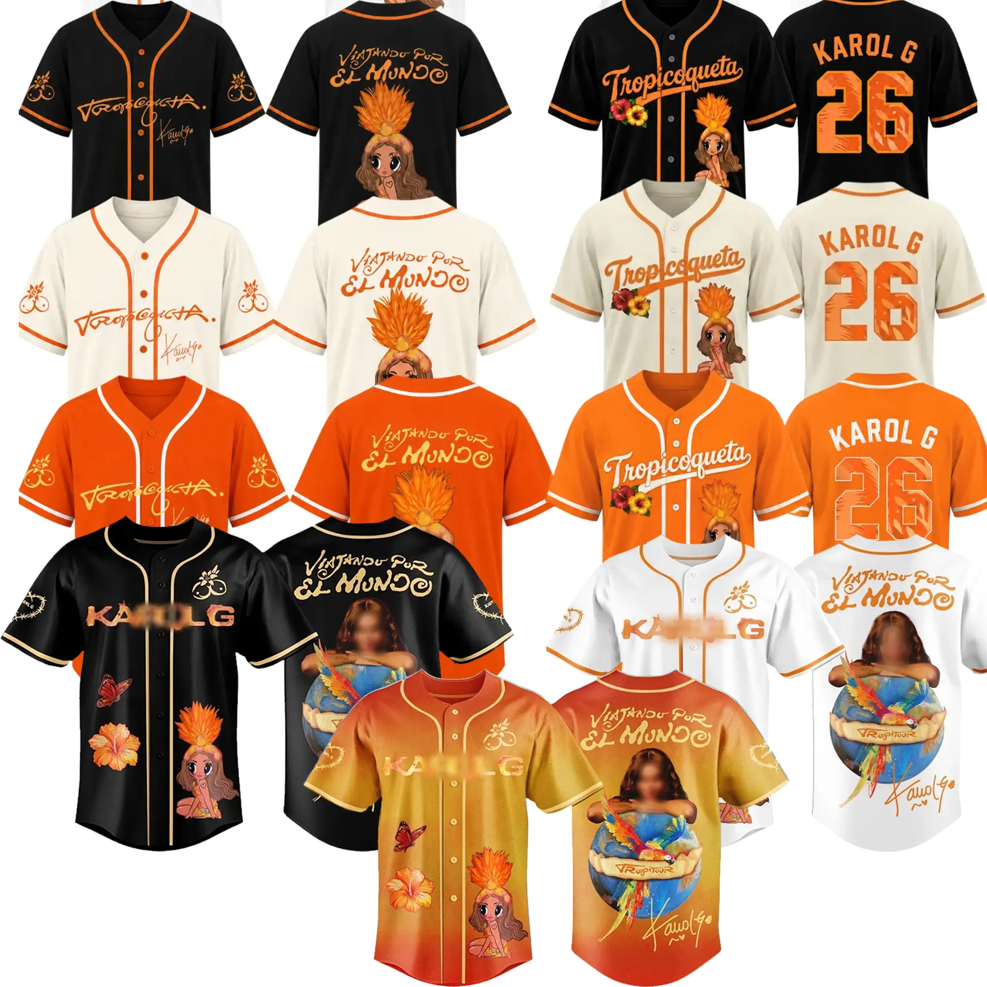 2026 Tropitour Jersey Collection, Viajando Por El Mundo Tour Shirt, Latin Concert Outfit, Tropicoqueta Jersey