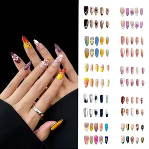 Miss Anna Nails High Quality Press-on Nail 10Pcs Arcylic Nail Kit,Hard Nails Reuasble,Include tool kit,Salon-grade trendy Art Accessories