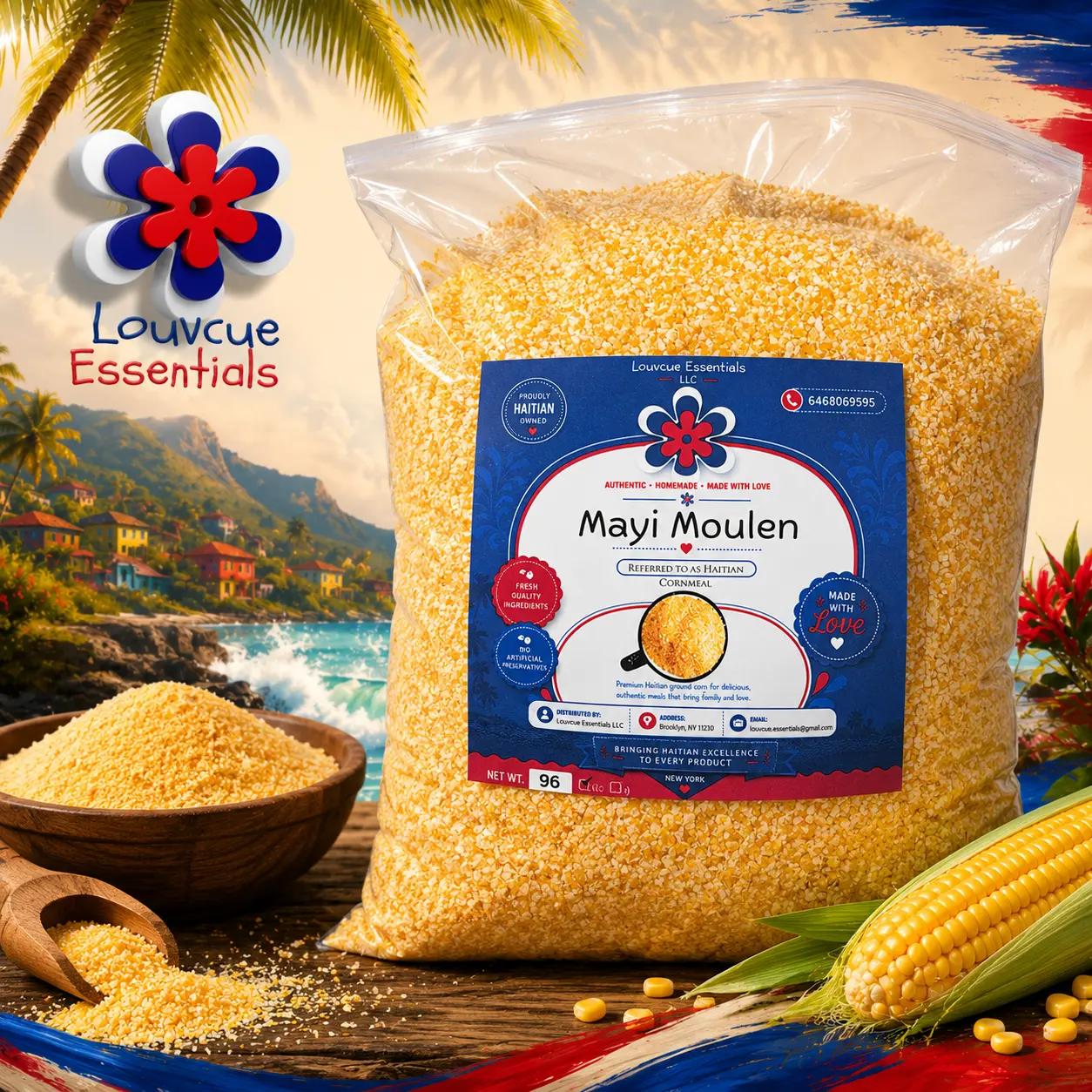 Mayi Moulen (often referred to as Haitian Cornmeal)