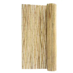 VEVOR Natural Rolled Bamboo Fence, Eco-Friendly Bamboo Privacy Fence 6 ft Hx 8 ft Lx 0.75 in D. Decorative Bamboo Privacy Screen for Garden, Backyard, Balcony, Patio, Pool Side