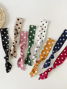 Fashionable Long Narrow Silk Scarf with Adjustable Tie, Versatile Accessory for All Seasons, Stylish Plain Design for Everyday Use