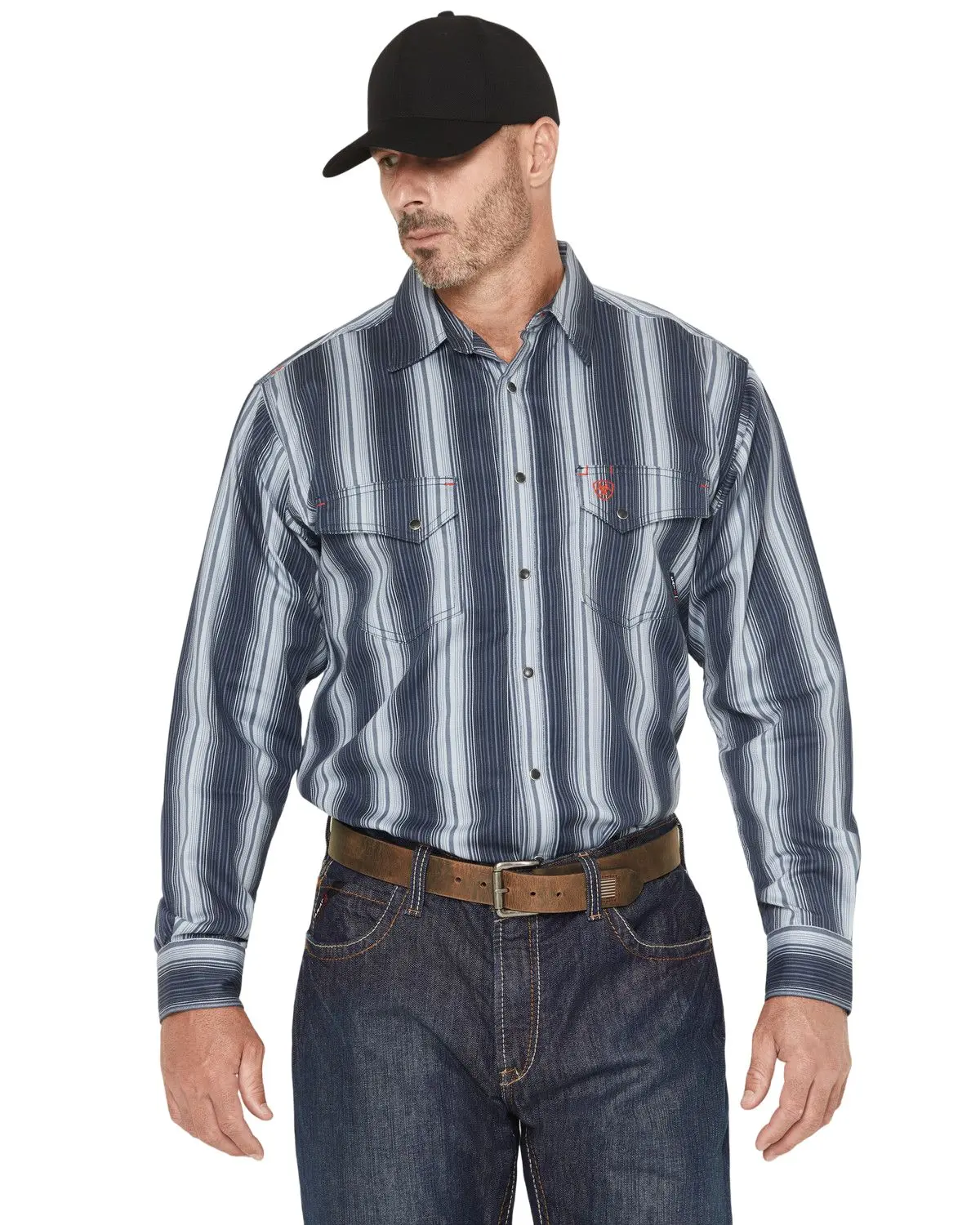 Ariat Men's Men'S Fr Carlton Striped Long Sleeve Snap Work Shirt - 10071085
