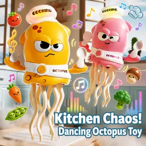 Dancing Octopus Toy for Kids with Music, Wiggling Tentacles & Auto Obstacle Avoidance, Interactive Sensory Toy Gift for Toddlers Ages 2+