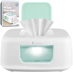 Jool Baby Tinybums Wipe Warmer - Keep Your Baby's Wipes Cozy and Comfortable, LED Nightlight, Spacious Compartment, On/Off Switch - Great Baby Warmer