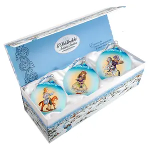 G.DeBrekht 73740-S3 3 x 3.5 in. Nutcracker Ballet Glass Ornaments - Set of 3
