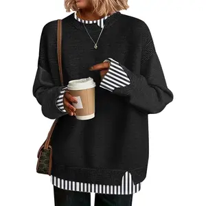 Womens Sweaters Fall Clothes Fashion 2026 Cowboy Chic Knit Cozy Sweater School Teacher Outfits Long Sleeve PulloverGift