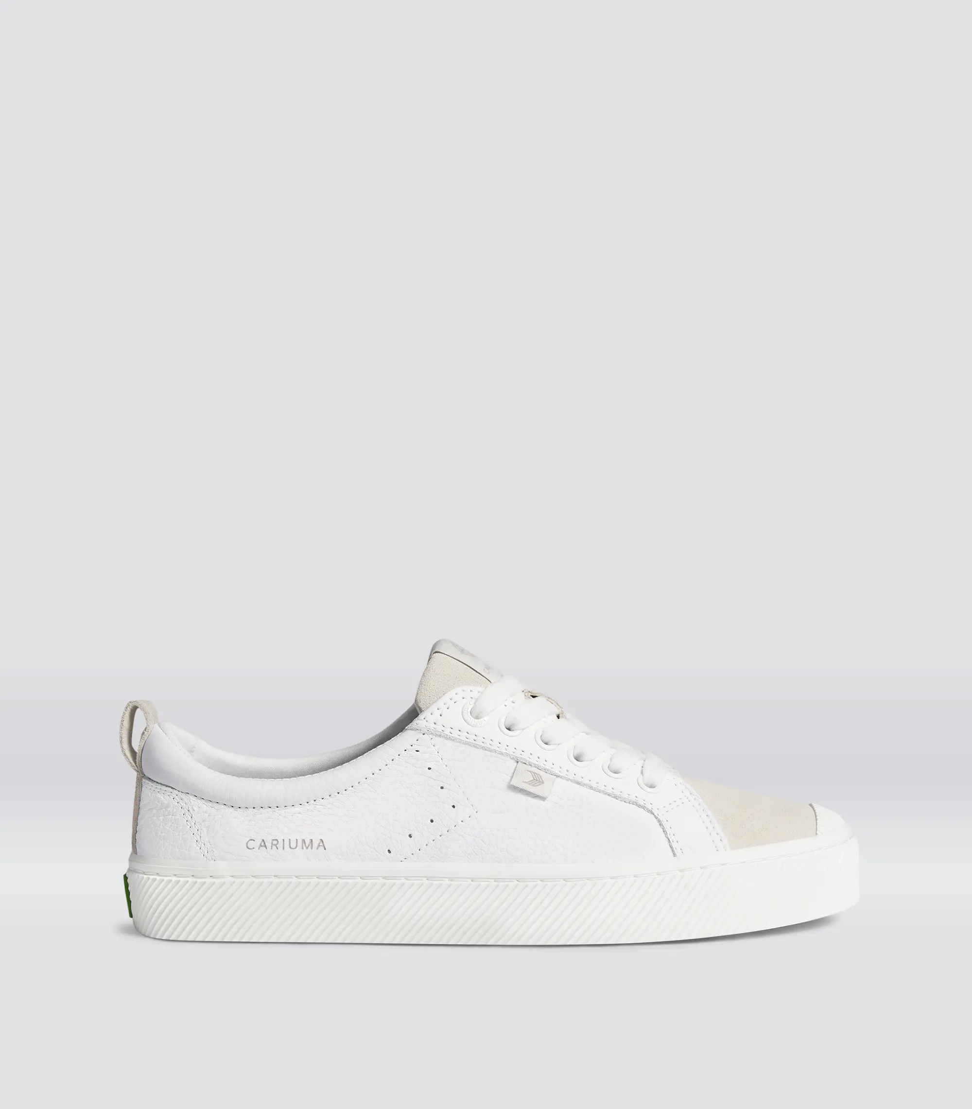 OCA Pebbled Leather White Suede Vintage White