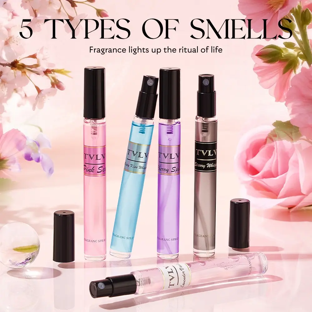 Tvlv Scented Perfume Spray Body Mist Fragrance Sets Ensemble Set of 5, Long-Lasting Light Fragrance, High-End Freshness, Unisex Body & Clothing Use, Perfect Fragrance Gift Pack