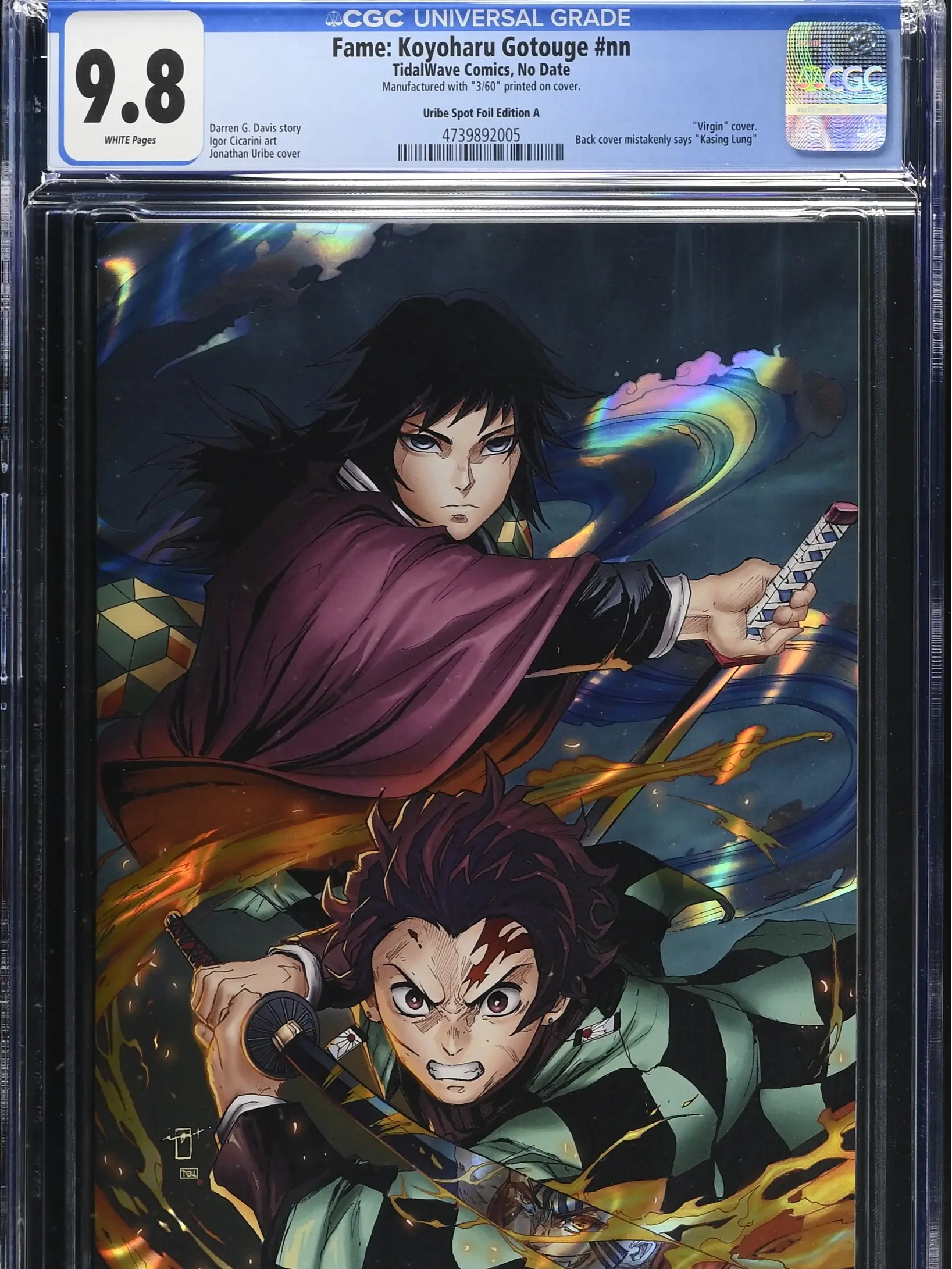 NYCC Fame: Koyoharu Gotouge Uribe Foil CGC 9.8
