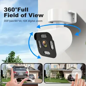 JIESUDA 2K Ultra-Clear HD Wireless Security Camera with 355° Pan Tilt Night Vision Smart AI Detection Two-Way Audio SD & Cloud Storage 2.4GHz WiFi Surveillance Card Device