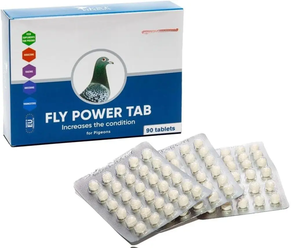 CEST Pharma Cest Fly Power Propolis Tablets (90 Count, Boxed) - Bird Healthcare Supplement for Boosting Physical Performance, Reducing Fatigue, Enhancing Conditioning, Easy Administration, Strengthens Resistance for Sporting Life
