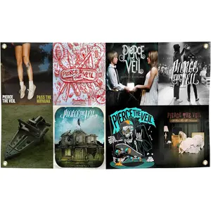 Pierce The Veil American Rock Band Music Album 3x5Ft Flag Art Background Wall Hanging for Home Decoration Bedroom Living Room University Dormitory