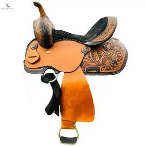 Resistance Floral Tooled Youth Western Leather Horse Pleasure and Trail Saddles