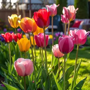 Mixed Color Tulip Bulbs for Planting - 5 bulbs Mix