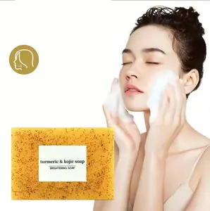 Summervibes Turmeric Face Soap, Kojic Soap, Face CleansingSoap, Turmeric Face and Body Soap, Kojic Faceand Body Soap turmeric soap bar with bagCleanser