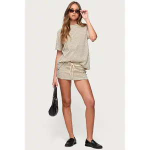 Brena Striped Mini Skort