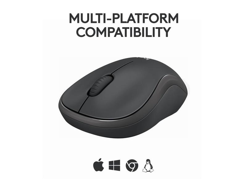 Logitech M240 Silent Bluetooth Mouse, Wireless, Compact, Portable, Smooth Tracking, 18-Month Battery, for Windows, macOS, ChromeOS, Compatible with PC, Mac, Laptop, Tablets (Graphite)