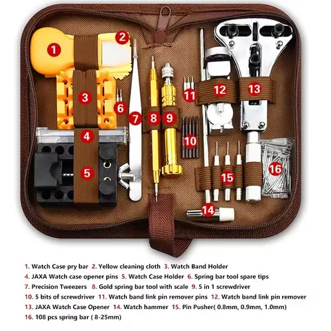 72/168pcs Watchmaker Watch Repair Tools Kit, Case Remover Opener Bar Set, Convenience Clock Tool
