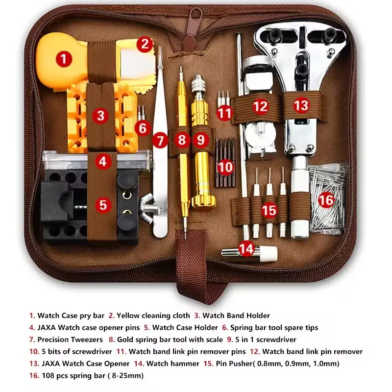 72/168pcs Watchmaker Watch Repair Tools Kit, Case Remover Opener Bar Set, Convenience Clock Tool