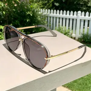 2026 Vintage Pilot Sunglasses Men 2025 New Fashion Multi-color Gradient Shades Women Trendy Casual Outdoor Decor Sun Glasses