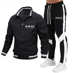 Men's  Tracksuit Sets Autumn Clothes Sportswear Two Piece Set Men Jacket Sweatpants Brand Clothing Male Sweatsuit Sport linen beach