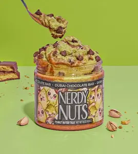 [Hot Sale 2025!!!]  Nerdy Nuts - Dubai Chocolate Bar Peanut Butter Treat 16 oz