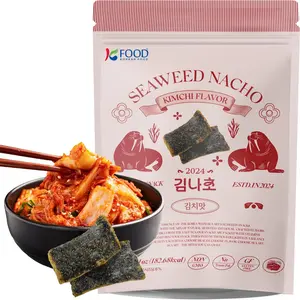 Korean Food SEA*ART Kimchi Flavored Seaweed Nachos - Crispy Vegan Snack with Bold Korean Flavor, Gluten-Free Seaweed Nachos, 1.41oz (40g)