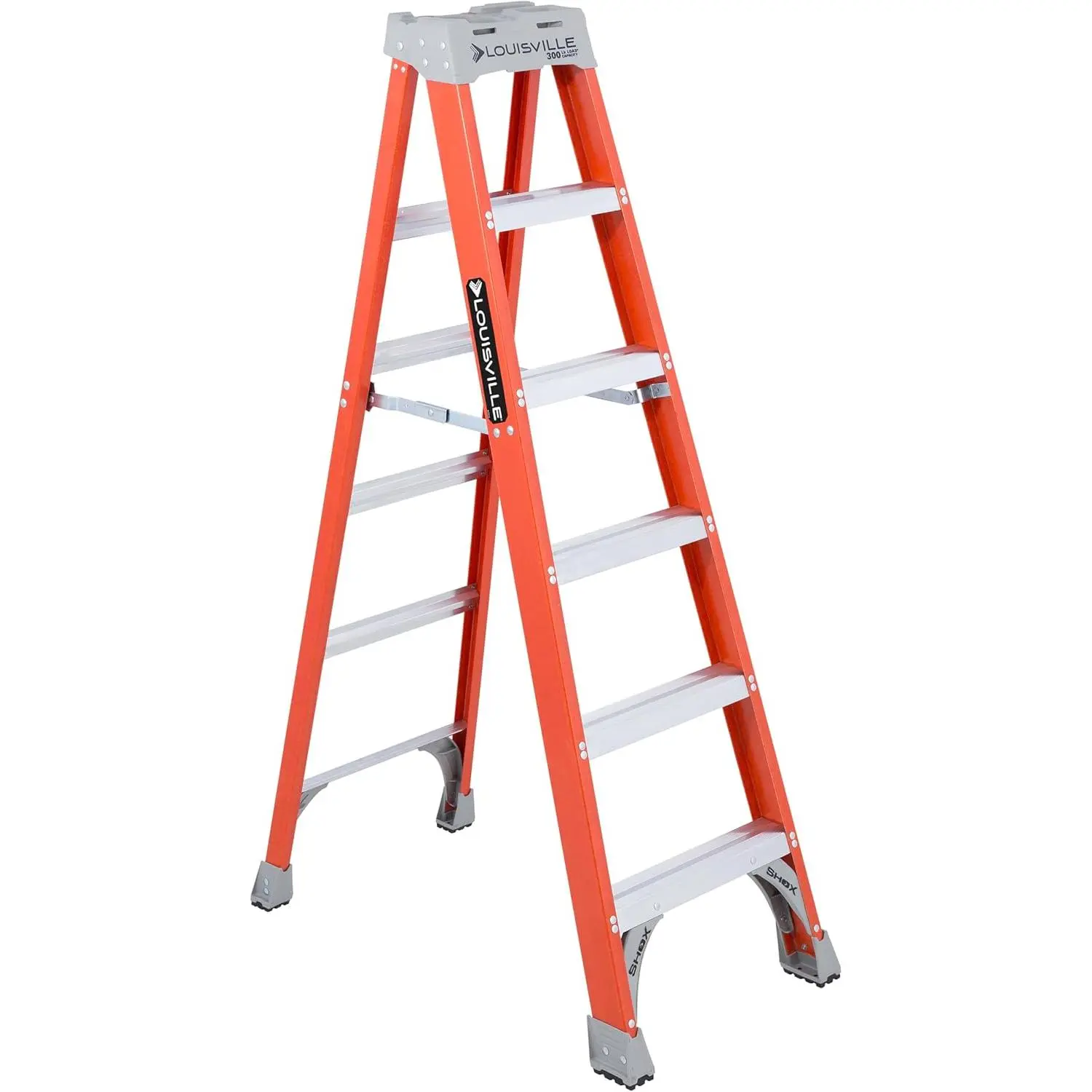 Louisville Ladder 6-Foot Fiberglass Step Ladder, 300-Pound Load Capacity, Type IA, FS1506