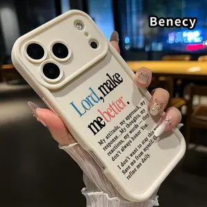 TPU Phone Case for iPhone 17 Pro Max 16 15 14 Plus 13 12 Mini 11 XR X XS Air E Divine Petition Pattern Pocket-Friendly Shockproof Silicone Protective Soft Smartphone Casing Matte Texture Protection Cellphone