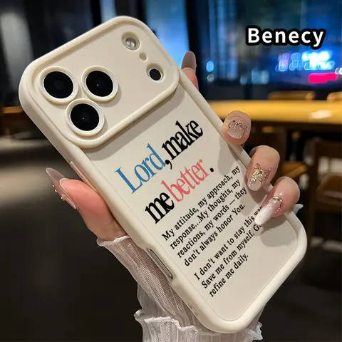 Matte Texture Flexible TPU-Resin Phone Case with Lens Guard, Anti-Drop Shockproof Cushioning, Divine Petition Patterned Design, Raised Edges, Pocket-Friendly Grip for iPhone 17,16 Plus,15,14 Plus,13,12 Mini,11,XR,X,XS,Air E Cellphone Accessories