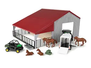 John Deere Weathered Barn Playset Unique Weathered (Big Farm Series) 1:32 Scale Model - ERTL 47522
