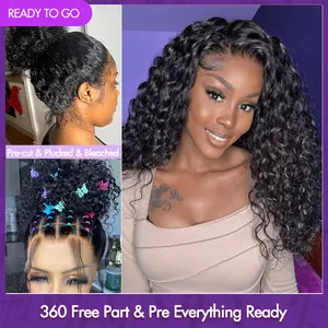 Luvme PreMax | Pre-cut & Plucked & Bleached 360 Lace Super Natural Hairline Water Wave Free Part Human Hair Wig