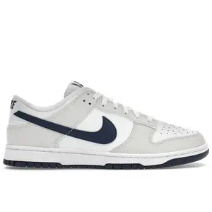 Nike Men's Dunk Low Retro White Midnight Navy, from StockX