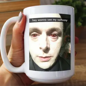 Wanna See My Voltussy Mug Funny Twilight Merch With Vampire Robert Pattinson, Edward Cullen Twilight Meme, Twilight Gag Gift Coffee Mug 11oz 15oz Drinkware Ceramic