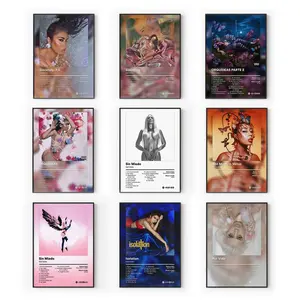 [Album Collection - Sale Up To 41%] Kali Album Poster Collection - Orquideas & Isolation Era - Dreamy Aesthetic Wall Art - Gift for Aesthetic Lovers [Unframed - Print Only]