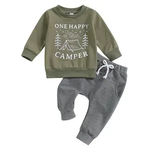 First Birthday Outfit Boy 1st Birthday Outfit Boy Long Sleeve One Happy Camper Sweatshirt Pants Wild One Birthday Outfit