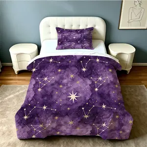 2/3Pcs Starry Sky Constellation Print Comforter Set, Multiple Styles, Soft, Comfortable, Warm and Breathable, Suitable for Bedroom Bedding, Suitable for All People, Perfect Gift Choice (Pillow Insert Not Included)