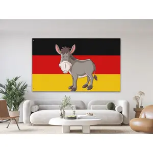 Custom German Flag Tapestry: Personalized Photo & Text Banner, Wall Hangings