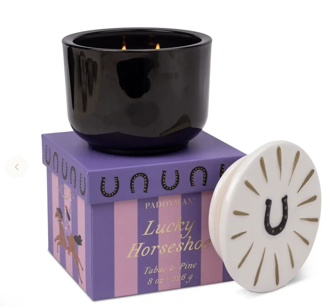 LUCKY HORSESHOE CHARMED CANDLE
