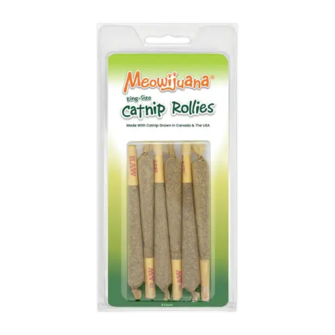 King Size Catnip Rollies - Organic Dried Premium Ground Catnip
