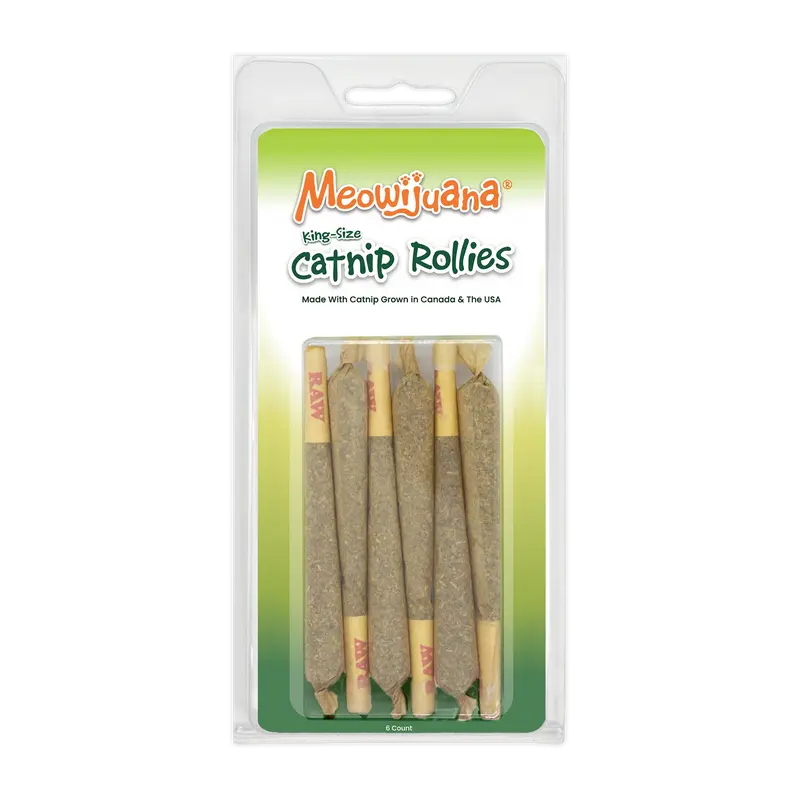 King Size Catnip Rollies - Organic Dried Premium Ground Catnip