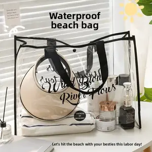 Summer Essential: Large Capacity Waterproof Beach Transparent Waterproof Beach Bag: Stylish & Practical for Vacations