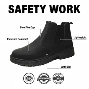 Comfortable Waterproof Anti-slip Durable Outdoor Safety Shoes Splash-proof Smash-proof Puncture-proof Breathable Unisex Chef Work Shoe High Grip Industrial Boots