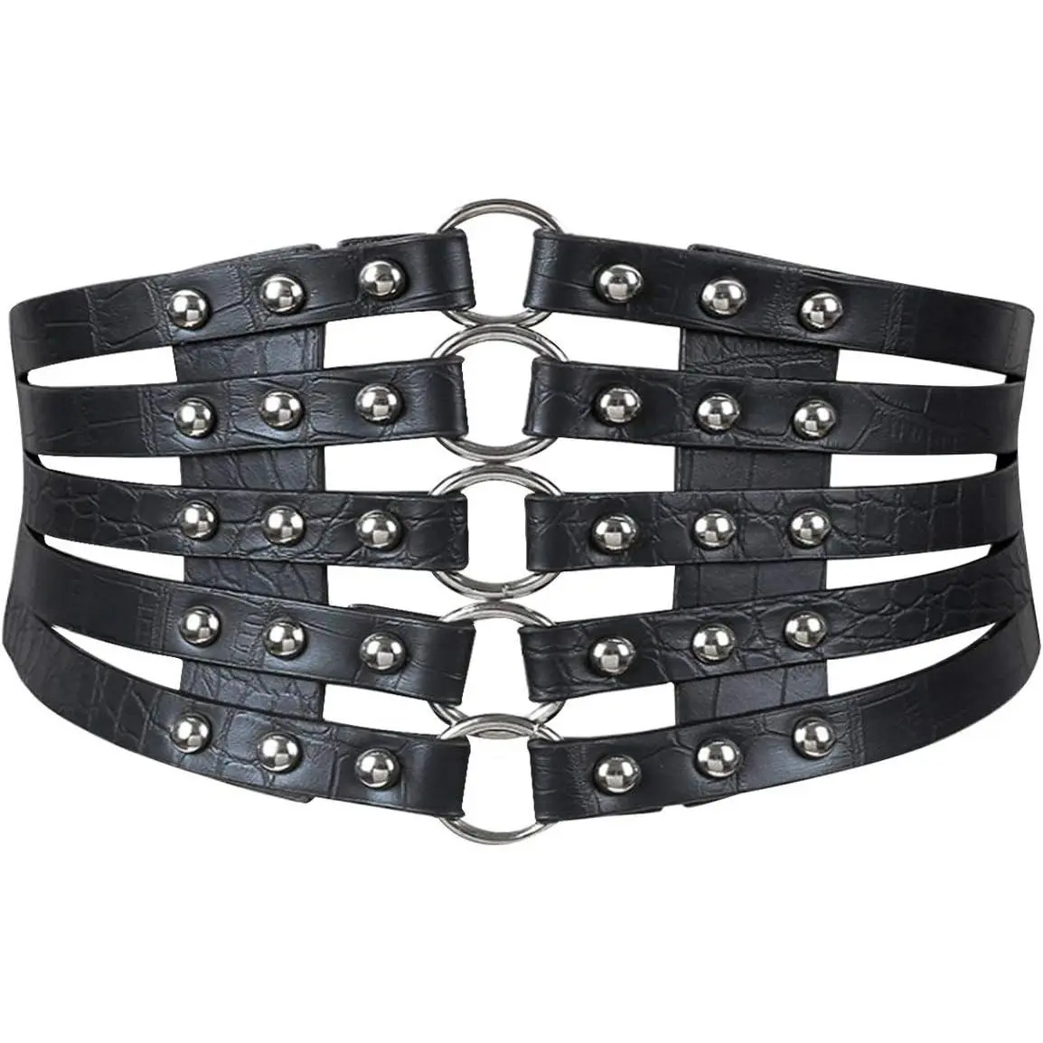 Women's Hollow-Out Rivet Elastic Wide Cinch Belt, Casual Trendy Underbust Tied Corset Waistband, Mother's Day Gift Accessory, Casual Trendy Waistband