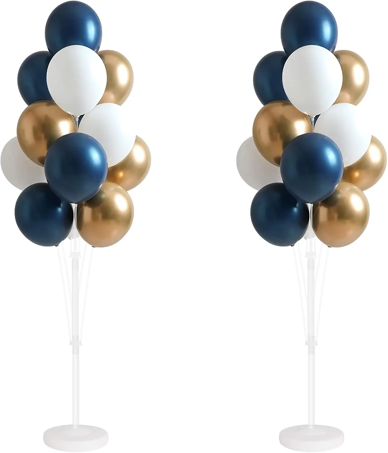 Balloon Column Kit for Floor- Set of 2,Balloon Columns with Stand, Base and Pole,Balloon Tower Backdrop Decoration for Wedding,  Shower, Birthday Party, or Bachelorette Parties (BLUE )
