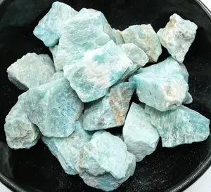 Natural Amazonite Raw Crystals Rough Chunks | 2 Pieces