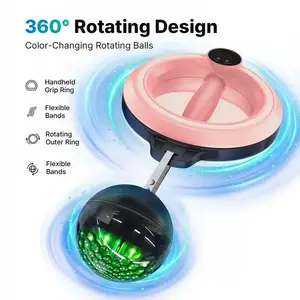 Weighted Hoop ,360° Rotating Hand-Crank Wrist & Forearm Trainer for Men and Women, Upper Body Strength Tool for Arms, Shoulders & Chest, Portable Home and Gym Fitness Equipment
