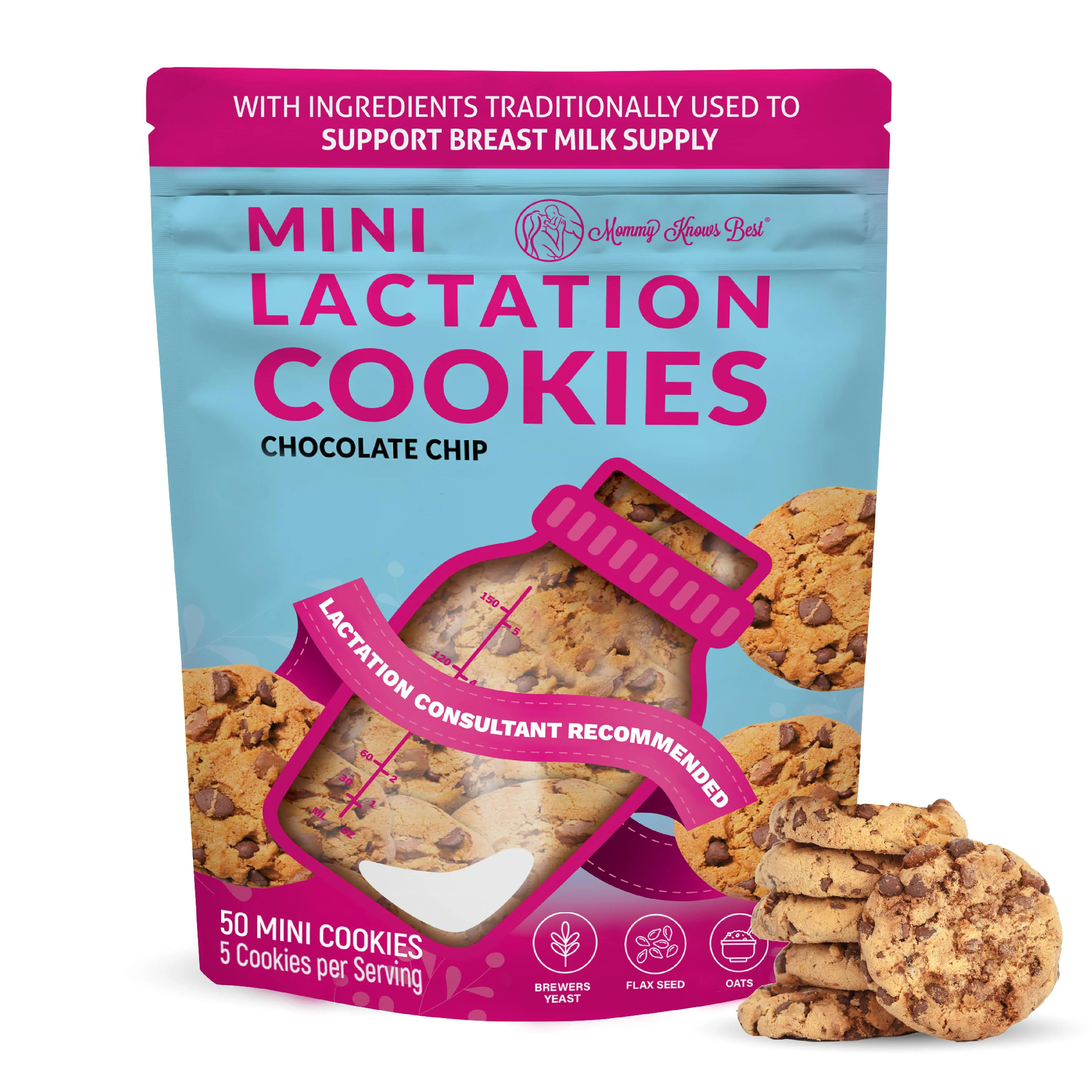 Mini Lactation Cookies - Chocolate Chip (1.25 lbs) Mini Lactation Cookies - Chocolate Chip (1.25 lbs)